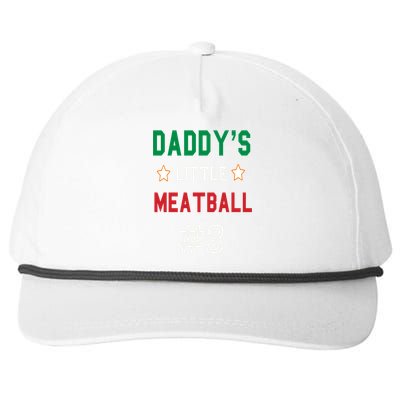 Daddy Little Meatball Italian Mom Sayings Snapback Five-Panel Rope Hat