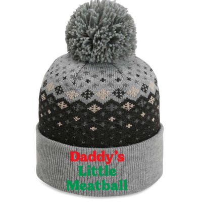 Daddy Little Meatball Italian Ironic Funny Meme Trendy Unisex The Baniff Cuffed Pom Beanie