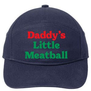 Daddy Little Meatball Italian Ironic Funny Meme Trendy Unisex 7-Panel Snapback Hat