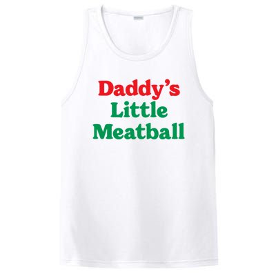 Daddy Little Meatball Italian Ironic Funny Meme Trendy Unisex PosiCharge Competitor Tank