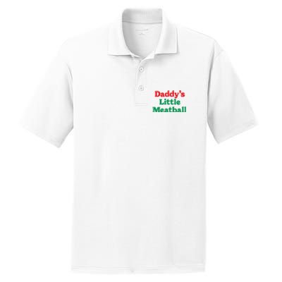 Daddy Little Meatball Italian Ironic Funny Meme Trendy Unisex PosiCharge RacerMesh Polo