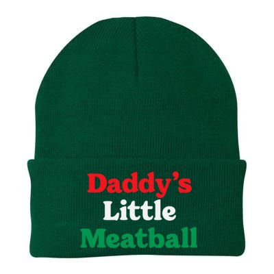 Daddy Little Meatball Italian Ironic Funny Meme Trendy Unisex Knit Cap Winter Beanie