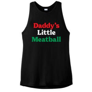 Daddy Little Meatball Italian Ironic Funny Meme Trendy Unisex Ladies PosiCharge Tri-Blend Wicking Tank