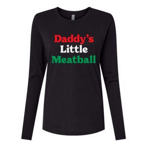 Daddy Little Meatball Italian Ironic Funny Meme Trendy Unisex Womens Cotton Relaxed Long Sleeve T-Shirt