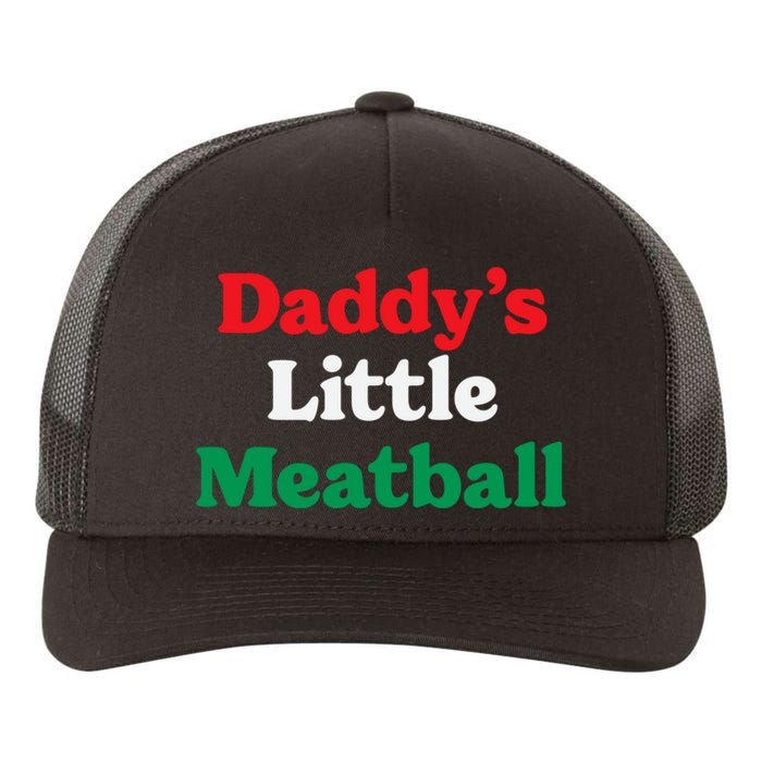 Daddy Little Meatball Italian Ironic Funny Meme Trendy Unisex Yupoong Adult 5-Panel Trucker Hat