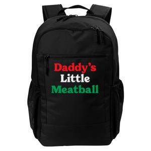 Daddy Little Meatball Italian Ironic Funny Meme Trendy Unisex Daily Commute Backpack