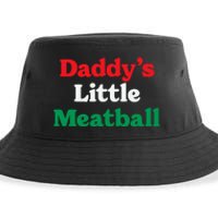 Daddy Little Meatball Italian Ironic Funny Meme Trendy Unisex Sustainable Bucket Hat