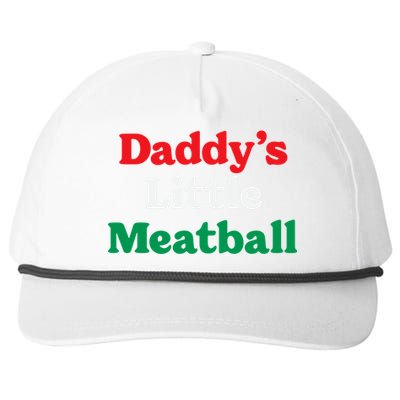 Daddy Little Meatball Italian Ironic Funny Meme Trendy Unisex Snapback Five-Panel Rope Hat