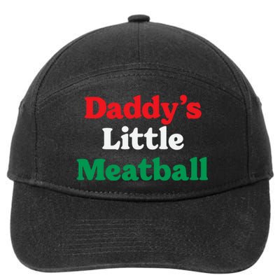 Daddy Little Meatball Italian Ironic Funny Meme Trendy Unisex 7-Panel Snapback Hat