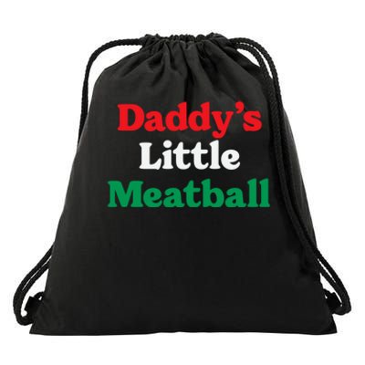 Daddy Little Meatball Italian Ironic Funny Meme Trendy Unisex Drawstring Bag