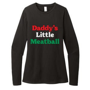 Daddy Little Meatball Italian Ironic Funny Meme Trendy Unisex Womens CVC Long Sleeve Shirt