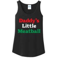 Daddy Little Meatball Italian Ironic Funny Meme Trendy Unisex Ladies Essential Tank