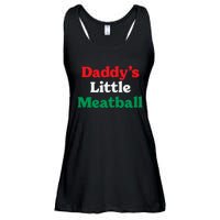 Daddy Little Meatball Italian Ironic Funny Meme Trendy Unisex Ladies Essential Flowy Tank