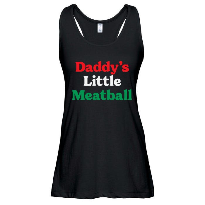 Daddy Little Meatball Italian Ironic Funny Meme Trendy Unisex Ladies Essential Flowy Tank