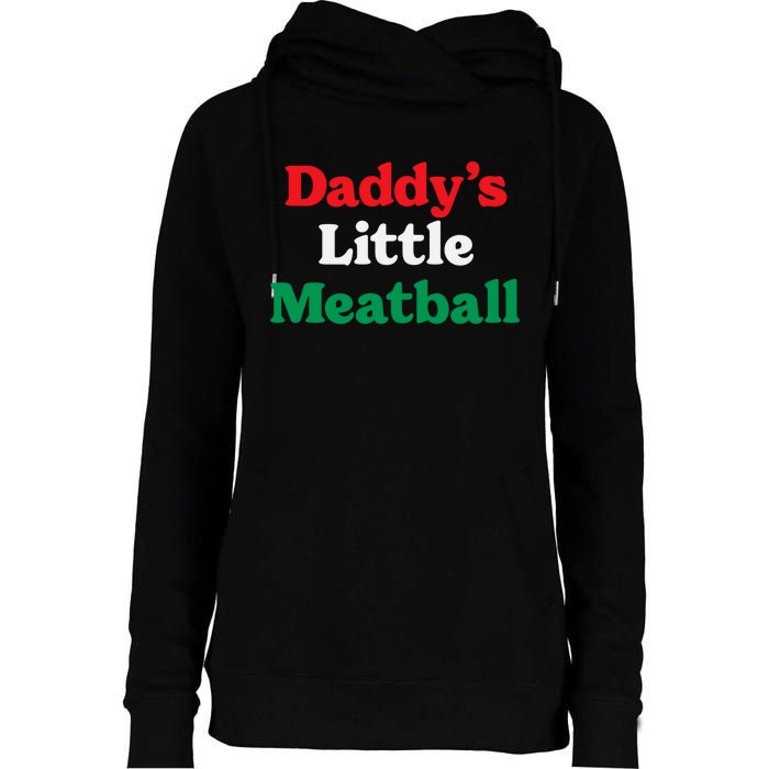 Daddy Little Meatball Italian Ironic Funny Meme Trendy Unisex Womens Funnel Neck Pullover Hood