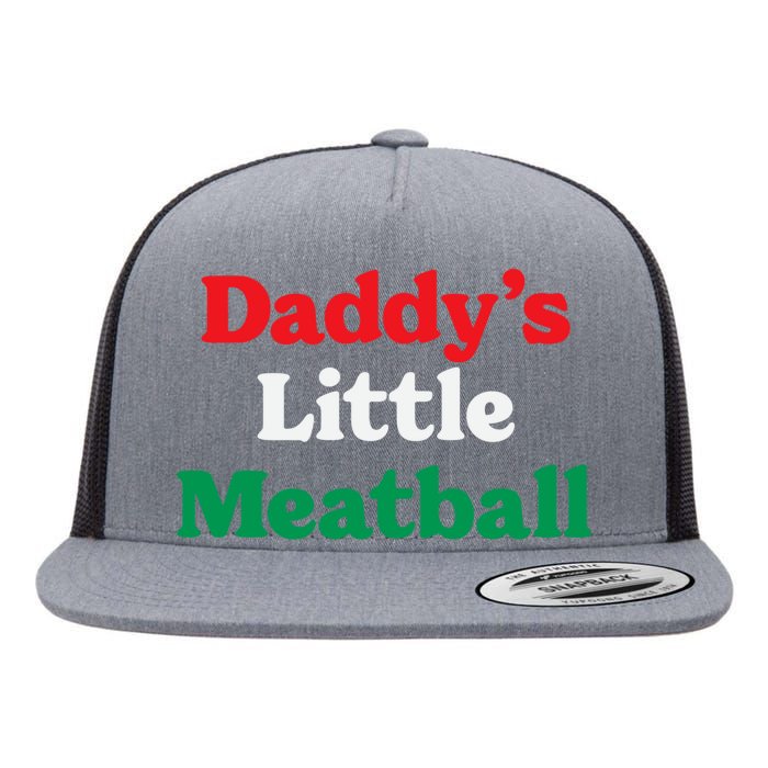 Daddy Little Meatball Italian Ironic Funny Meme Trendy Unisex Flat Bill Trucker Hat