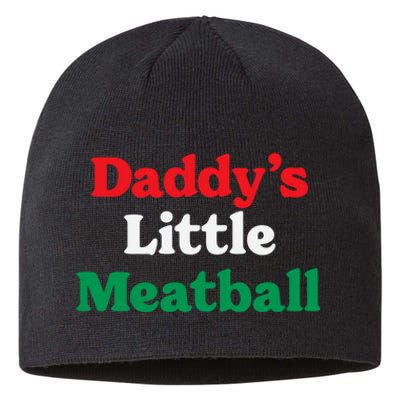 Daddy Little Meatball Italian Ironic Funny Meme Trendy Unisex Sustainable Beanie