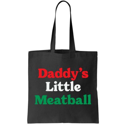 Daddy Little Meatball Italian Ironic Funny Meme Trendy Unisex Tote Bag