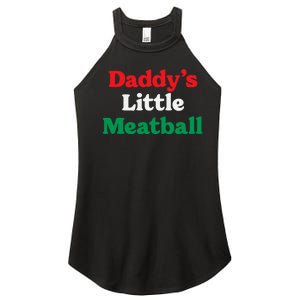 Daddy Little Meatball Italian Ironic Funny Meme Trendy Unisex Women's Perfect Tri Rocker Tank