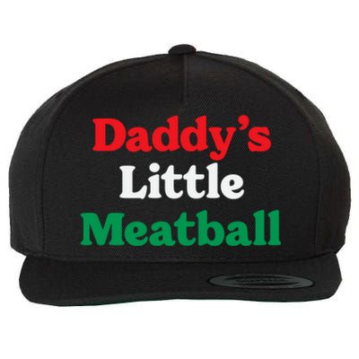 Daddy Little Meatball Italian Ironic Funny Meme Trendy Unisex Wool Snapback Cap