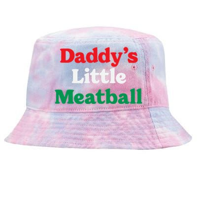 Daddy Little Meatball Italian Ironic Funny Meme Trendy Unisex Tie-Dyed Bucket Hat