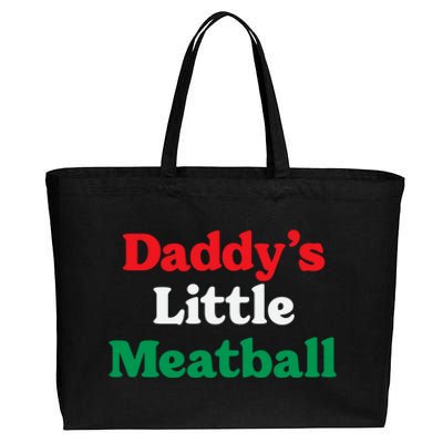 Daddy Little Meatball Italian Ironic Funny Meme Trendy Unisex Cotton Canvas Jumbo Tote