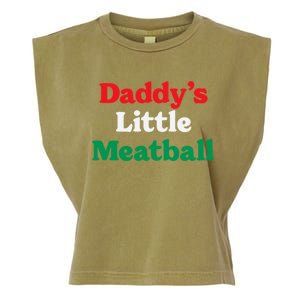 Daddy Little Meatball Italian Ironic Funny Meme Trendy Unisex Garment-Dyed Women's Muscle Tee