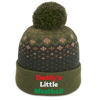 Daddy Little Meatball Italian Ironic Funny Meme Trendy Unisex The Baniff Cuffed Pom Beanie