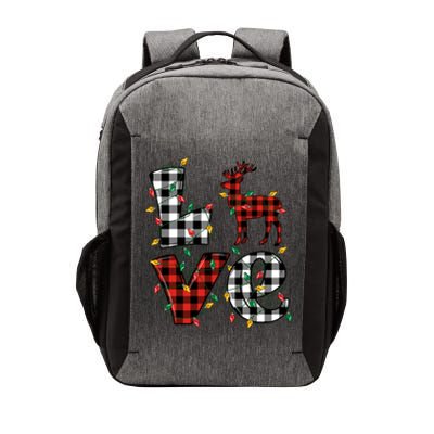 Deer Lovers Matching Christmas Buffalo Plaid Vector Backpack