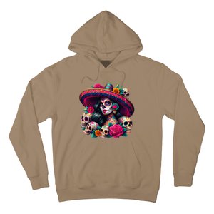 De Los Muertos La Catrina Day Of The Dead Sugar Skull Women Hoodie