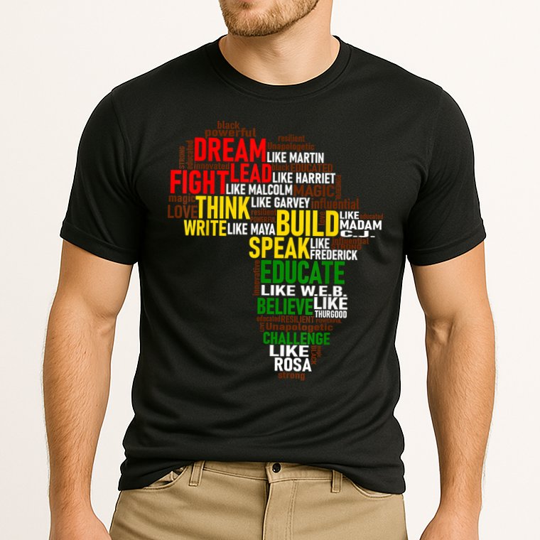 Dream Like Martin Black History Month African Celebration Cooling Performance Crew T-Shirt