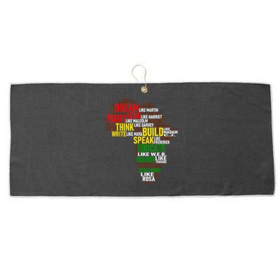 Dream Like Martin Black History Month African Celebration Large Microfiber Waffle Golf Towel