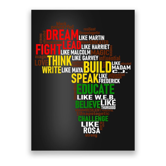 Dream Like Martin Black History Month African Celebration Poster