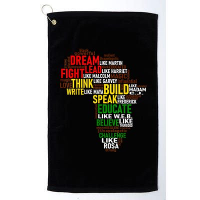 Dream Like Martin Black History Month African Celebration Platinum Collection Golf Towel