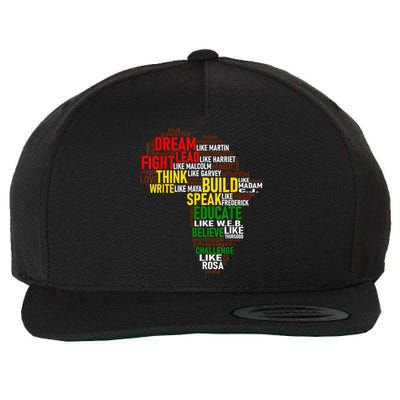 Dream Like Martin Black History Month African Celebration Wool Snapback Cap