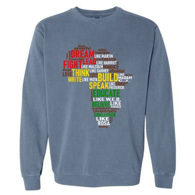 Dream Like Martin Black History Month African Celebration Garment-Dyed Sweatshirt