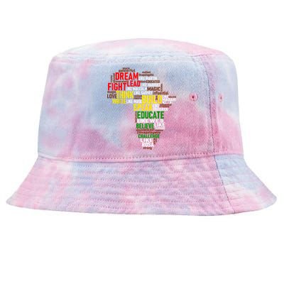 Dream Like Martin Black History Month African Celebration Tie-Dyed Bucket Hat