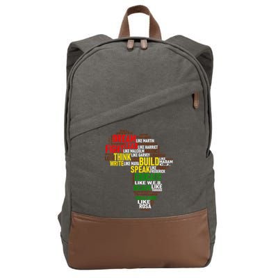 Dream Like Martin Black History Month African Celebration Cotton Canvas Backpack