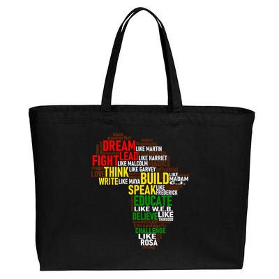 Dream Like Martin Black History Month African Celebration Cotton Canvas Jumbo Tote