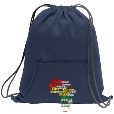 Dream Like Martin Black History Month African Celebration Sweatshirt Cinch Pack Bag