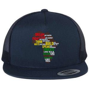 Dream Like Martin Black History Month African Celebration Flat Bill Trucker Hat