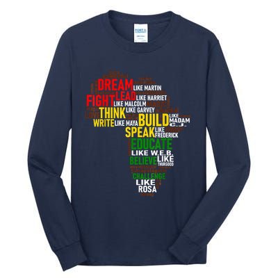 Dream Like Martin Black History Month African Celebration Tall Long Sleeve T-Shirt