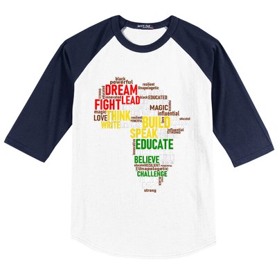 Dream Like Martin Black History Month African Celebration Baseball Sleeve Shirt