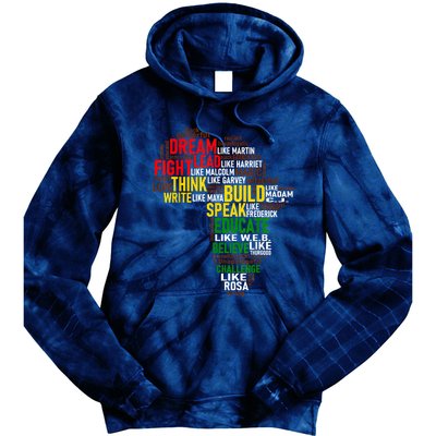 Dream Like Martin Black History Month African Celebration Tie Dye Hoodie