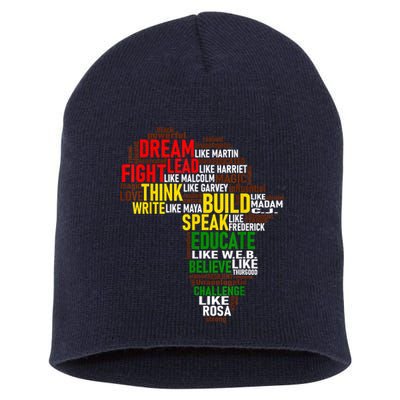 Dream Like Martin Black History Month African Celebration Short Acrylic Beanie