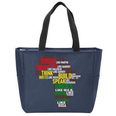 Dream Like Martin Black History Month African Celebration Zip Tote Bag