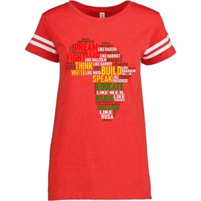 Dream Like Martin Black History Month African Celebration Enza Ladies Jersey Football T-Shirt