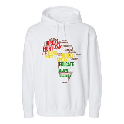 Dream Like Martin Black History Month African Celebration Garment-Dyed Fleece Hoodie