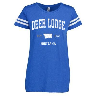 Deer Lodge Montana Mt Vintage Established Athletic Sports Design Enza Ladies Jersey Football T-Shirt