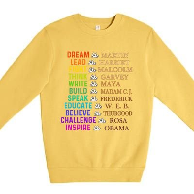 Dream Like Martin Lead Like Harriet The Juneteenth 1865 Gift Premium Crewneck Sweatshirt